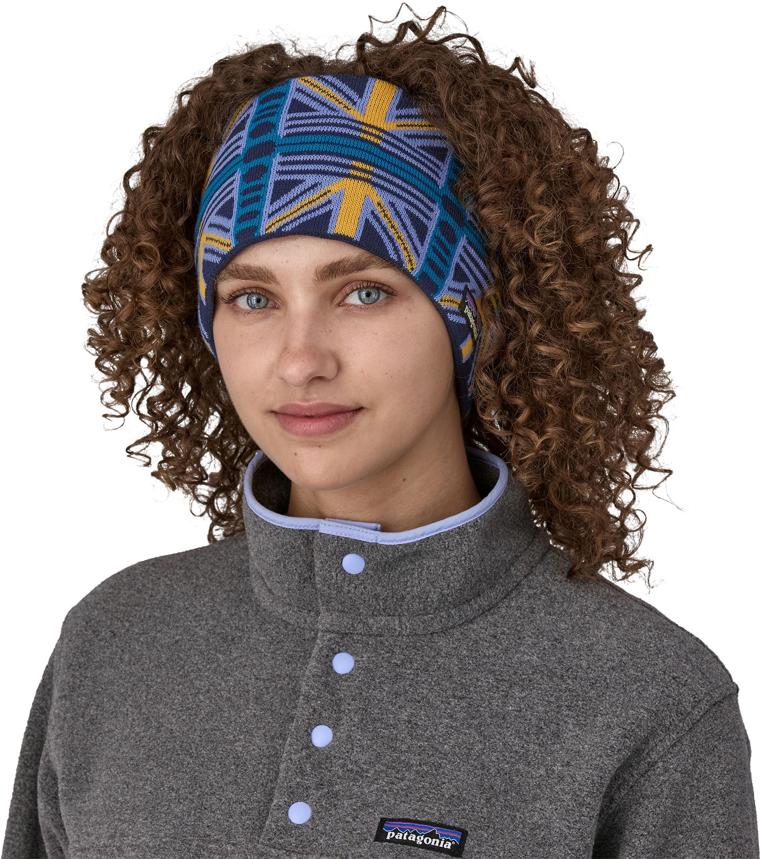 Brand New Patagonia Powder Town Headband Knit Fleece Lining Snow Beam Periwinkle Patagonia Powder Town Headband Unisex main image 4