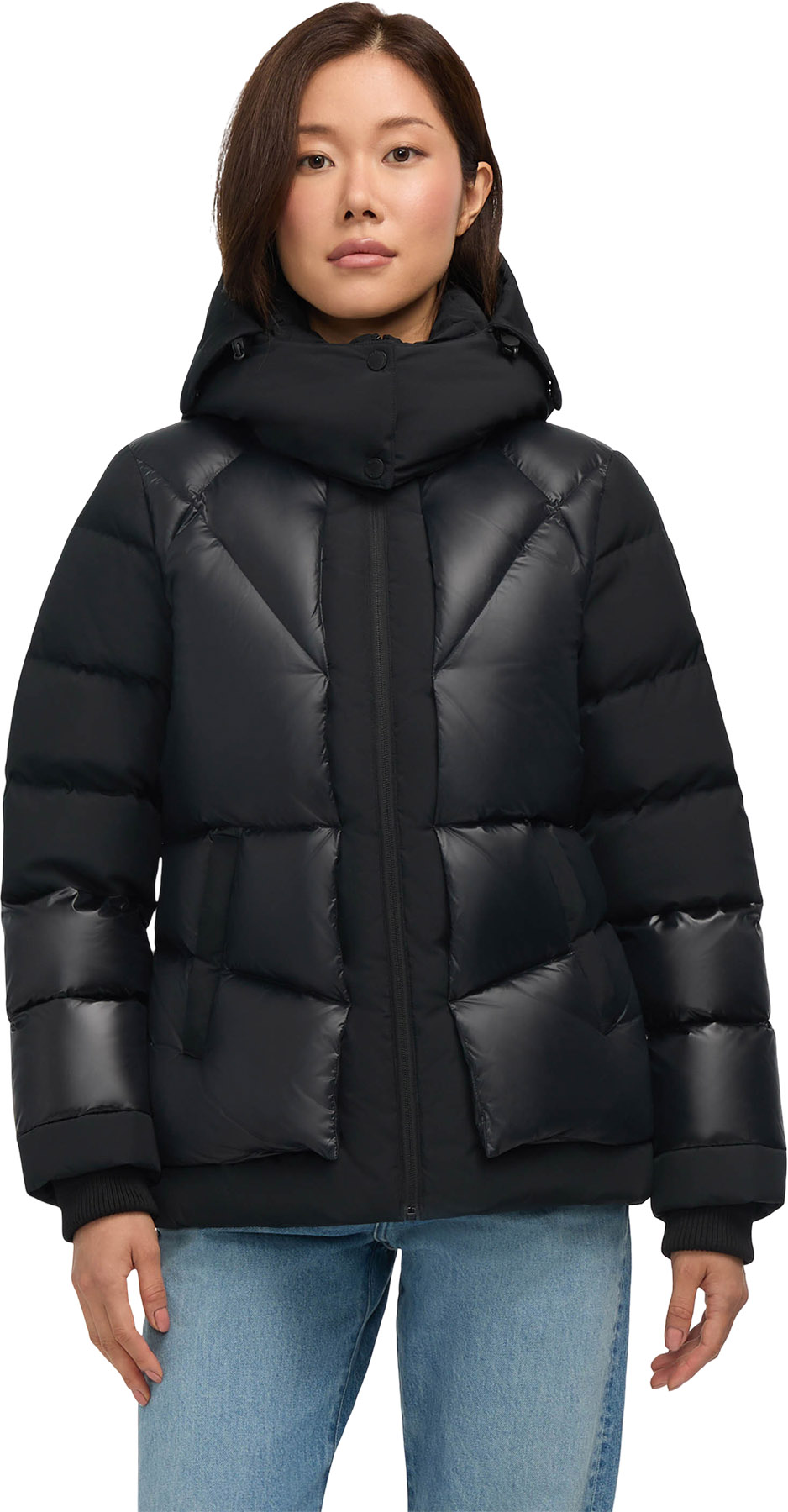 Pajar Vega Mixed Media Puffer Jacket with Removable Hood - Women's