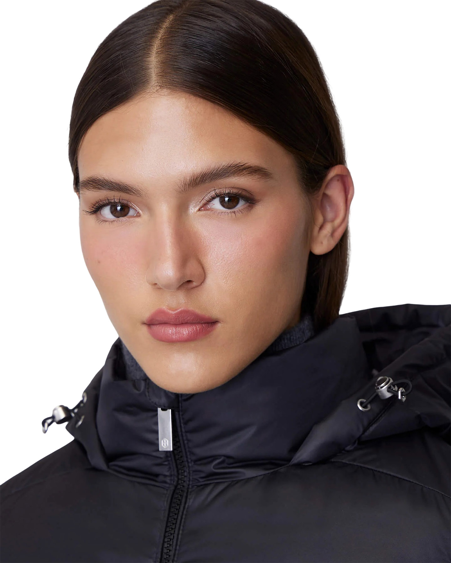 Quartz Co. Isabela Lightweight Hooded Waisted Down Jacket