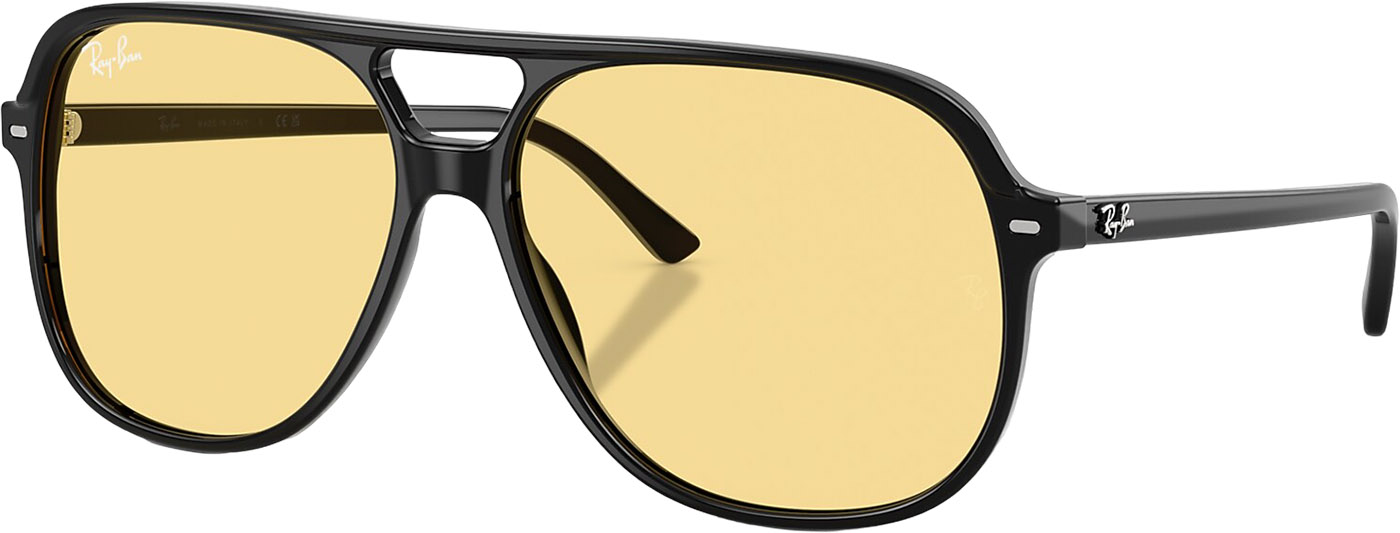Ray-Ban Bill Summer Capsule Sunglasses - Polished Black - Yellow