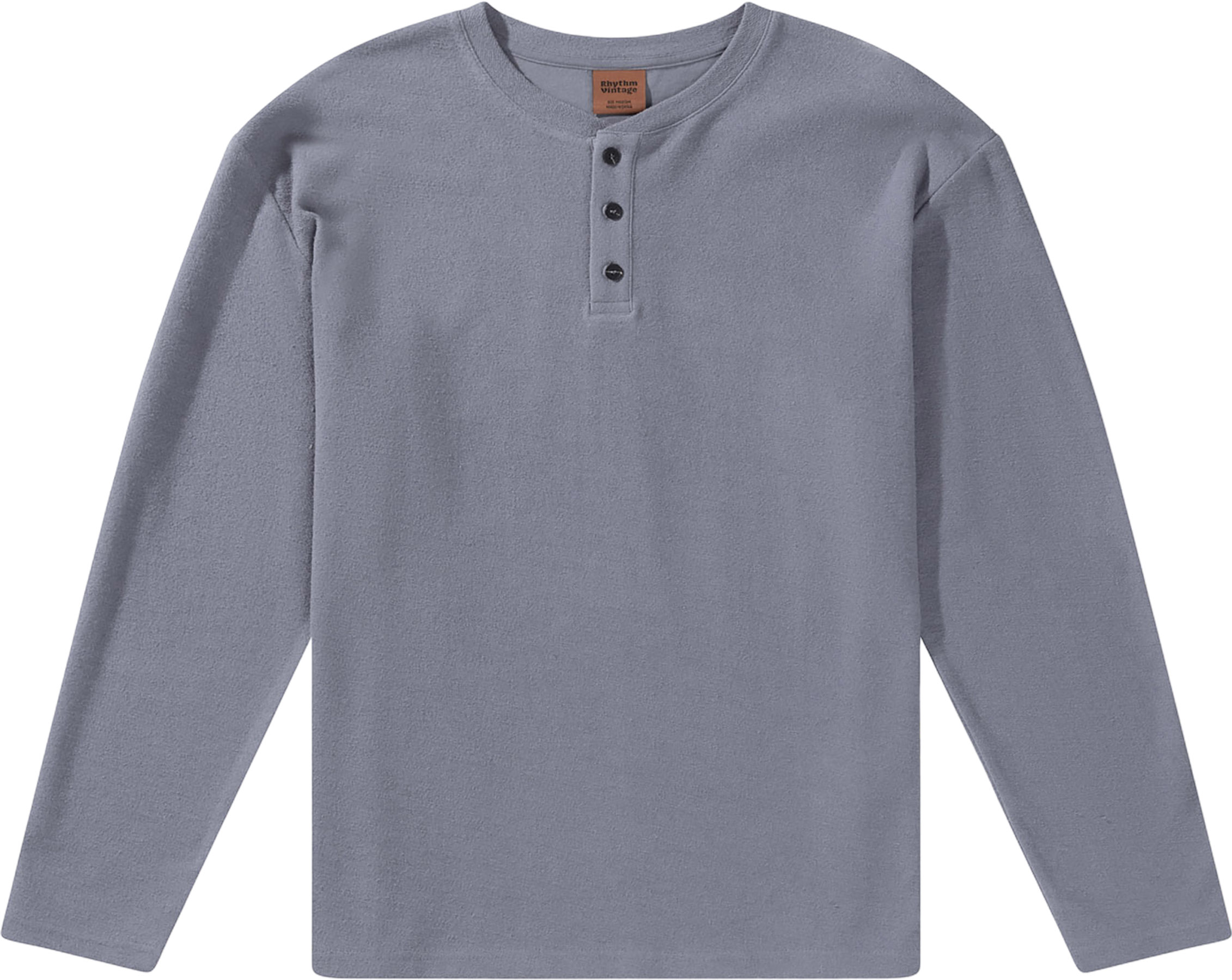 Rhythm Vintage Terry Long Sleeve Henley Shirt Men's The Last Hunt