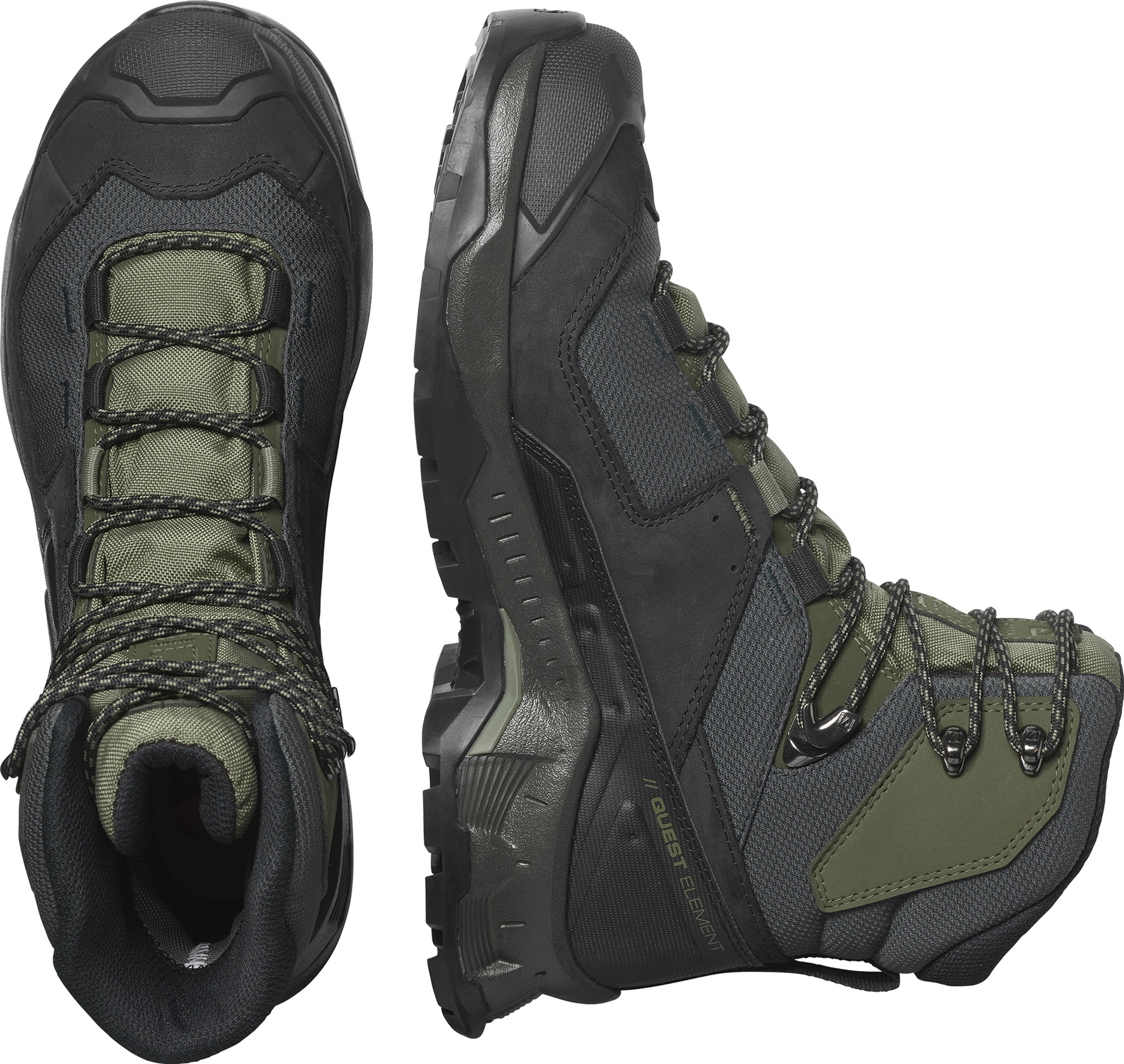 Salomon NWT Quest Element GTX Waterproof Hiking Boots Black Olive Men\'s US 7.5 Salomon Men main image 3