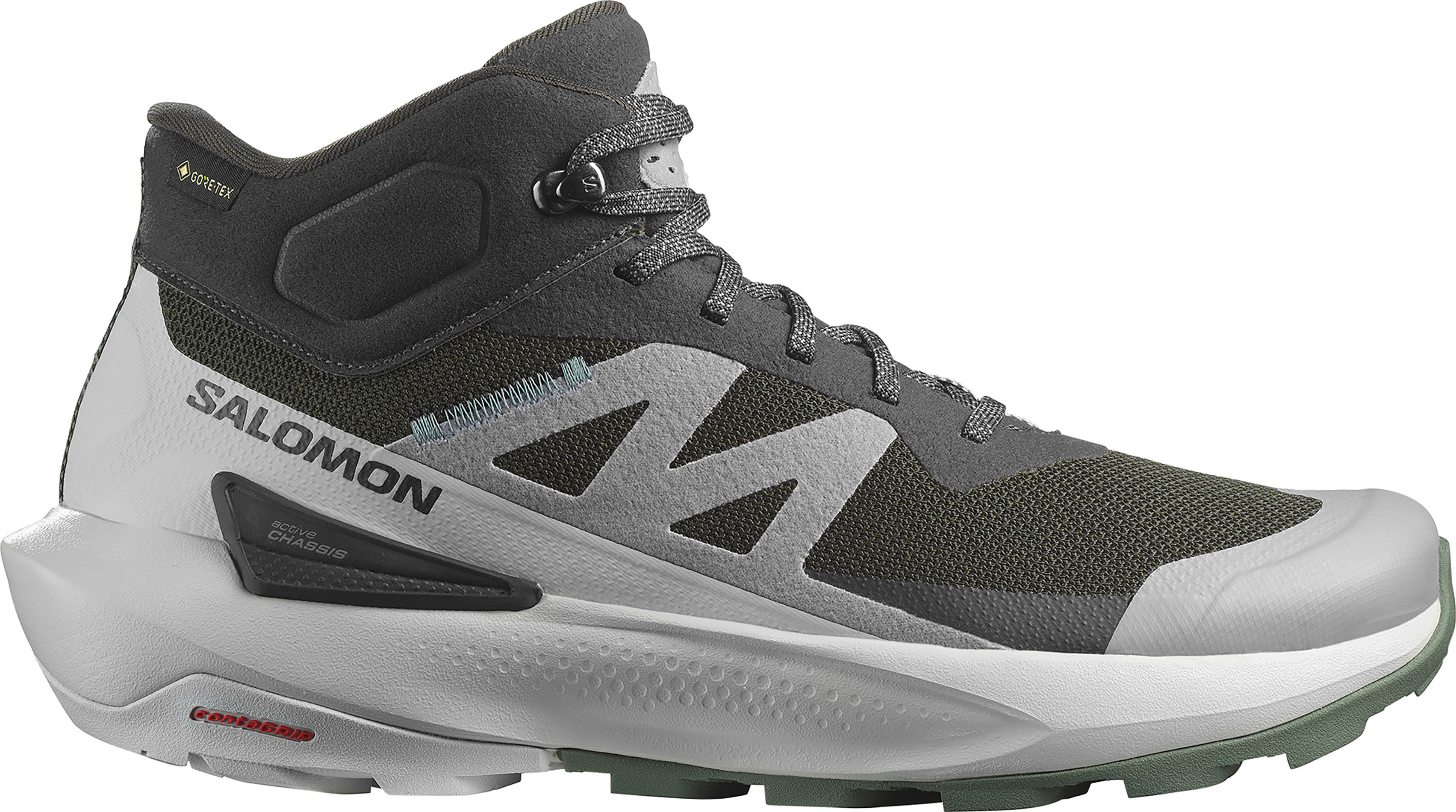 Salomon Elixar Activ Mid GoreTex Glacier Grey Dragon Fire Hiking Mens Size 11.5 Salomon Elixir Activ Mid GORE-TEX Hiking Shoes - Men main image 2