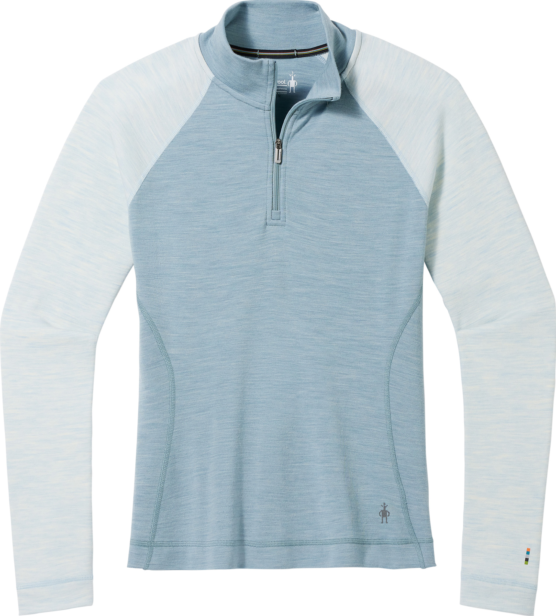 Pull Col Roulé 1/4 Zip Smartwool Merino 250 Homme - Gris Taille S - Laine Mérinos