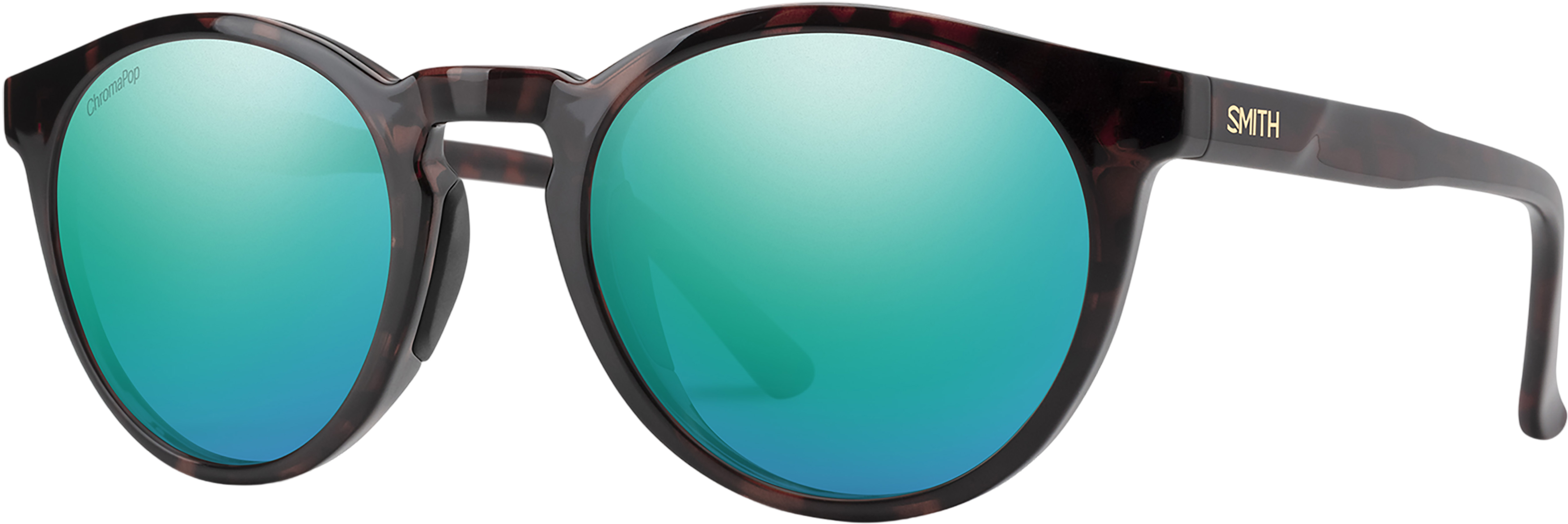 Lunettes De Soleil Smith Rockaway Femme - Verres ChromaPop Polarisés Miroir Vert - Monture écaille