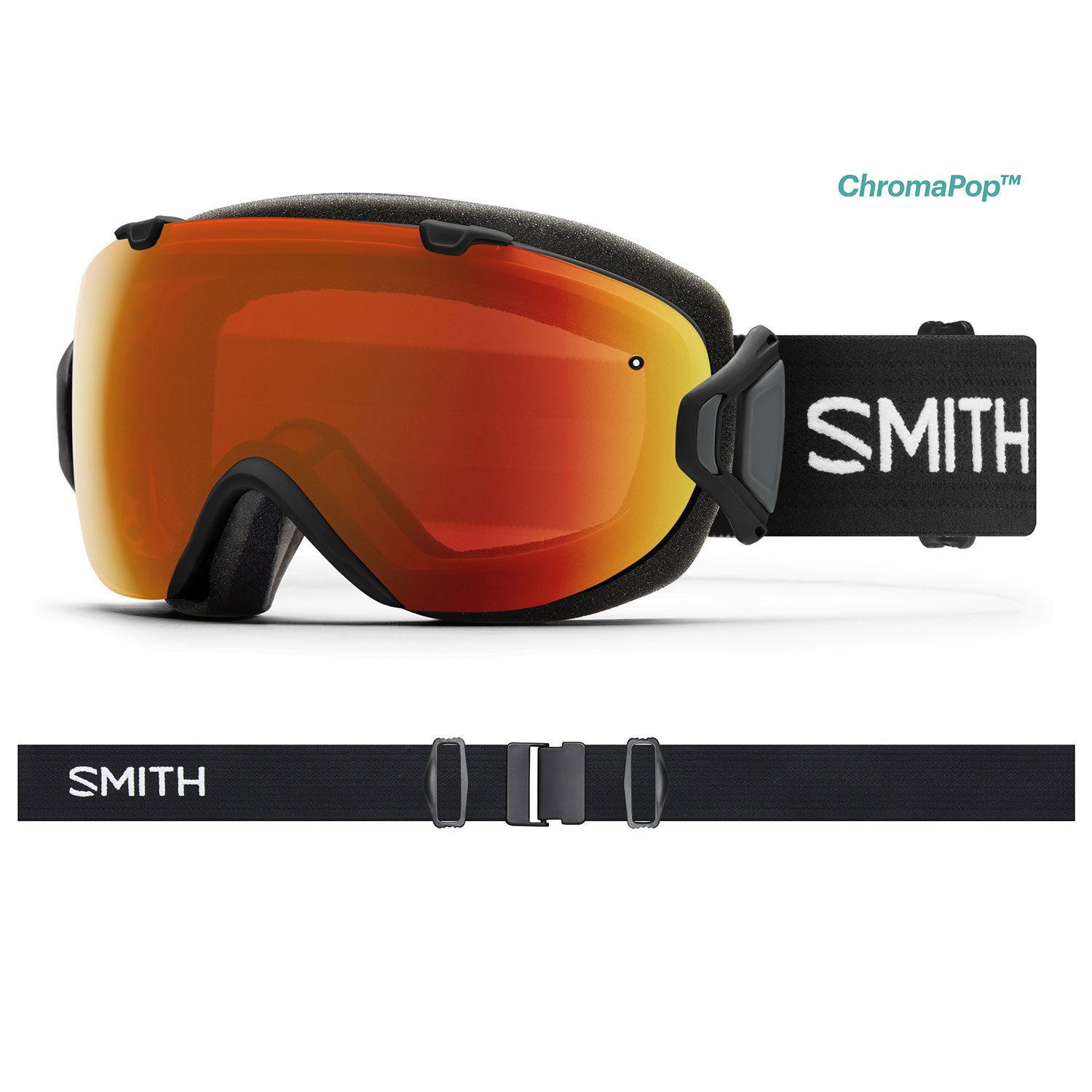 Smith Optics I/OS - Black - Chromapop Everyday Red Mirror +