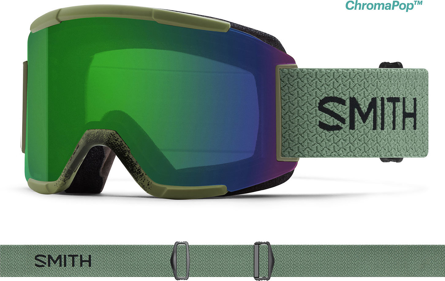 Smith Optics Squad - Olive - Chromapop Everyday Green Mirror +