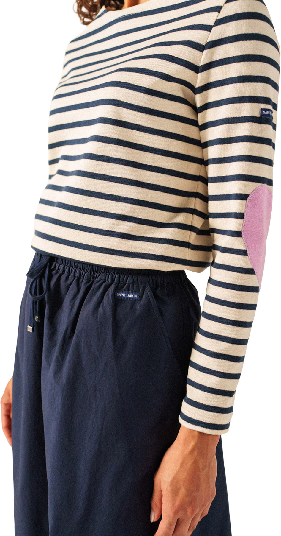 SAINT JAMES - セントジェームス Saint James VAUJANY II 8649 Ecru Marine Saint James Vaujany Striped Sailor T-Shirt - Women's | Altitude Sports