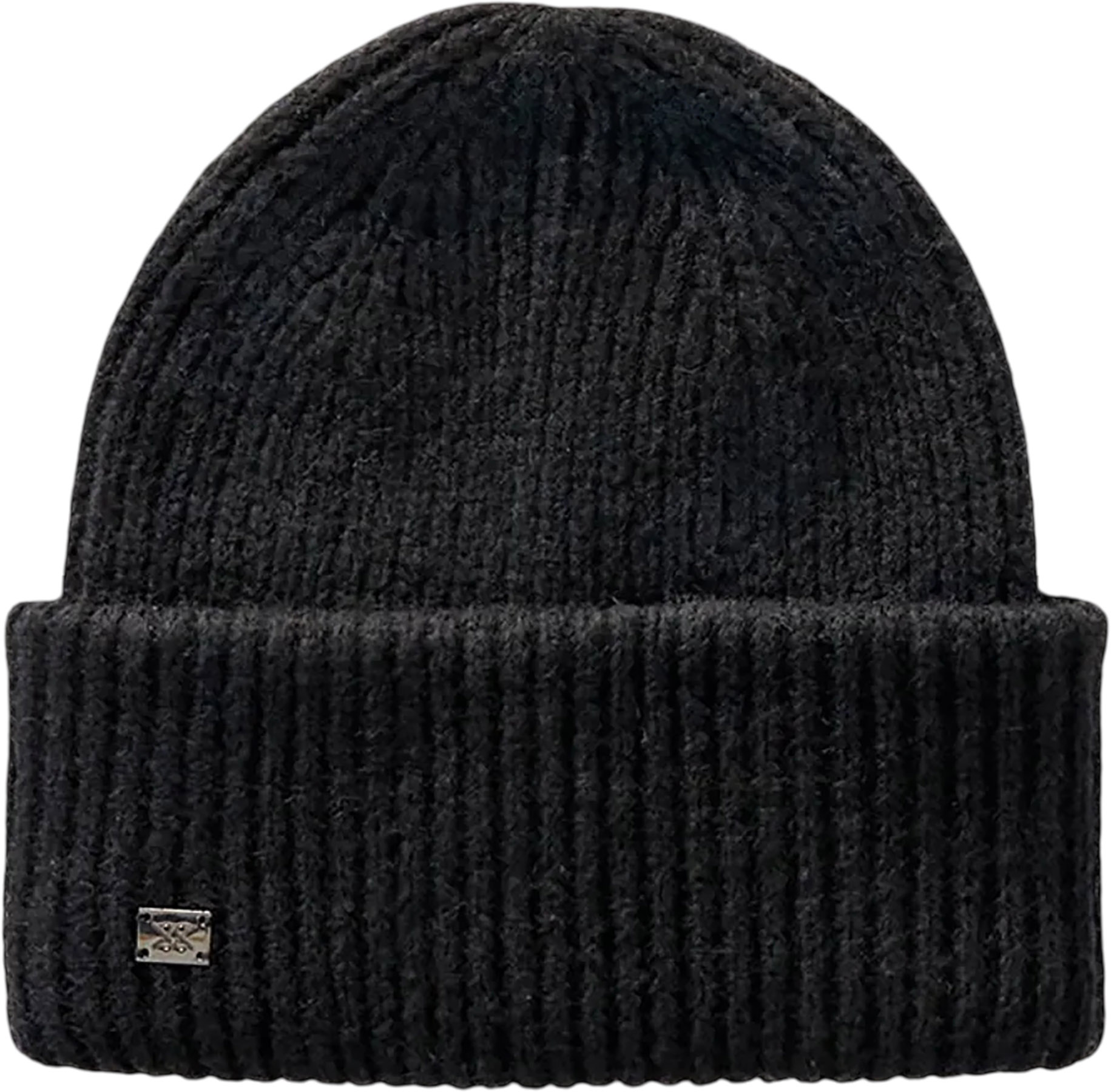 SOIA & KYO Hat Womens Beanie Black Fuzzy Knit Cuff Logo Winter JAYA Jaya Fuzzy Rib Knit Hat | Soia & Kyo – GRAY Home + Lifestyle main image 2