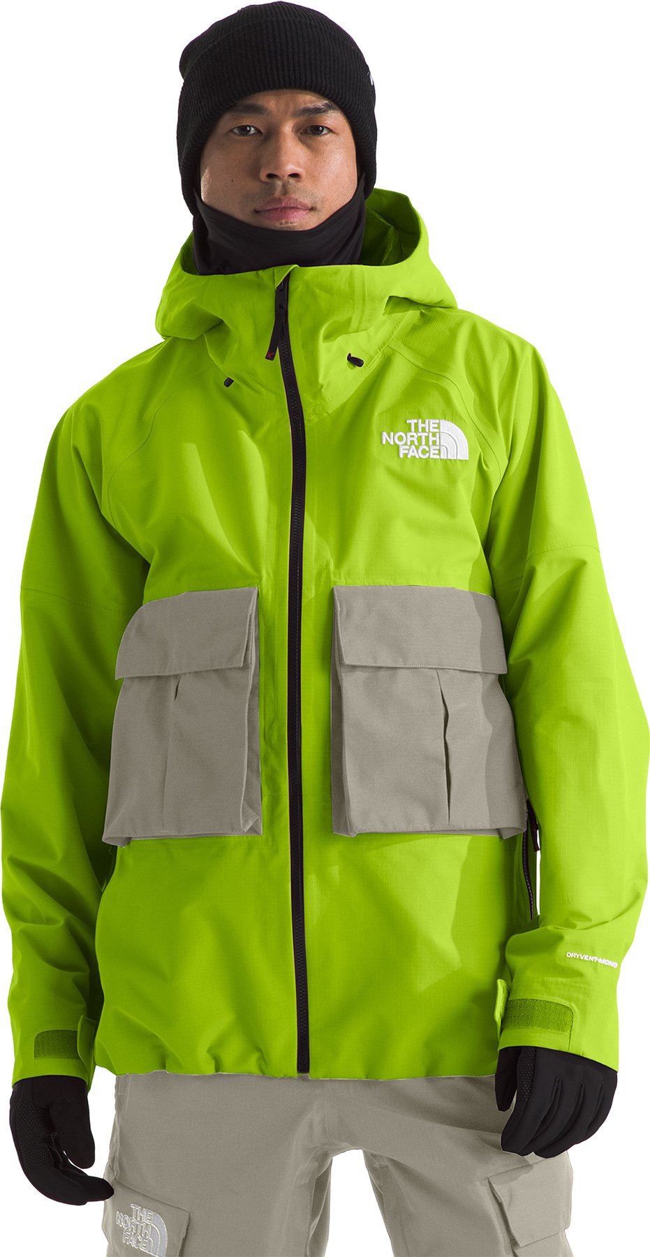 (取寄) ノースフェイス ドラグライン スノーボード ジャケット - ウォータープルーフ The North Face Dragline board Jacket - Waterproof Meadow Grass/Clay Grey tnf-nf0a87yf__front-meadow-