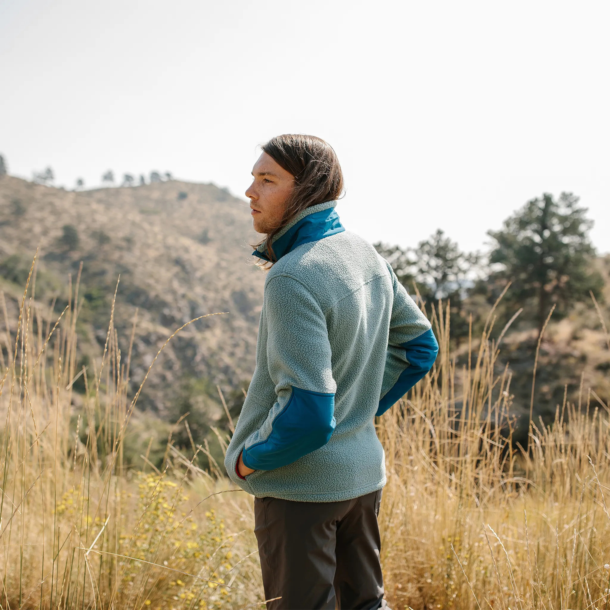 Topo Design Subalpine Fleece M Pond Blue Polaires randonnée