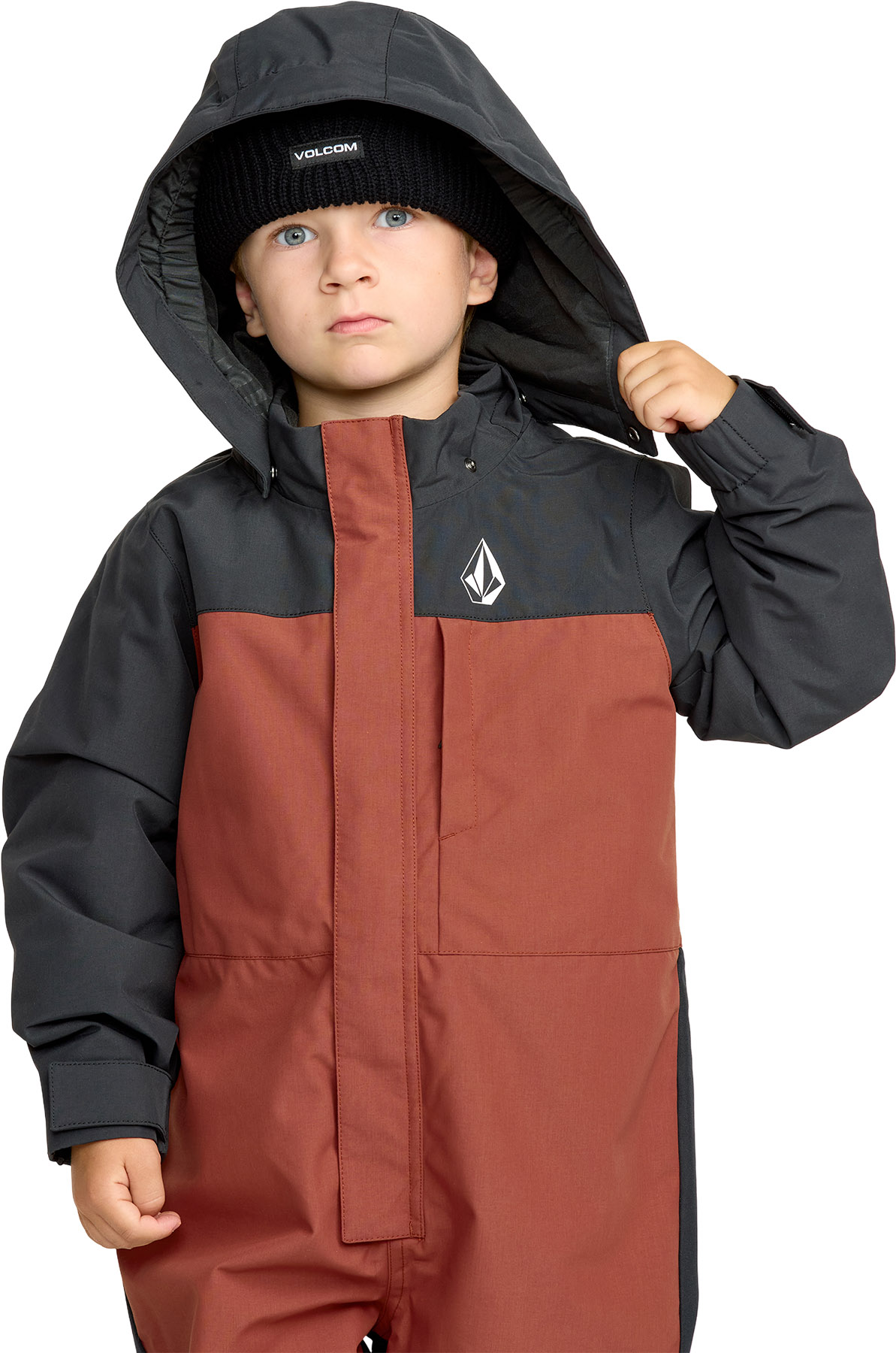 Volcom Unisex Flurry One Piece Snow Suit – Fold-Over Mitts