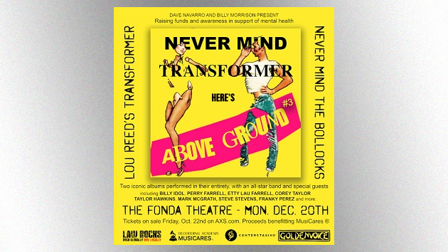 Dave Navarro & Billy Idol guitarist Billy Morrison announce return of Above Ground benefit concert