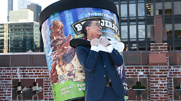 Sara Bareilles and Josh Groban celebrate 15th anniversary of Colbert’s Americone Dream