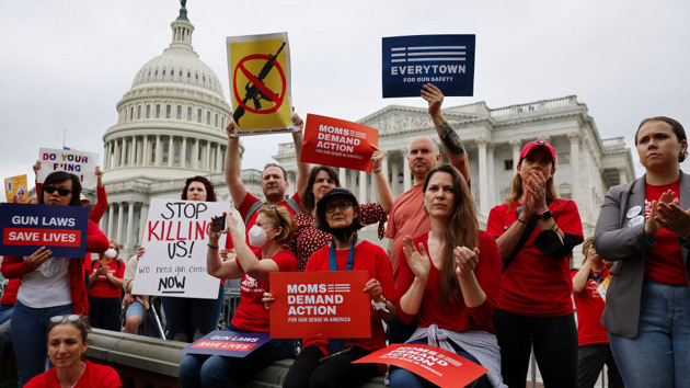 Gun control advocacy groups rally at Capitol, urge senators to pass reform