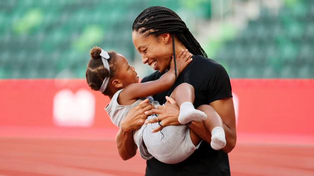 Allyson Felix covers child care for athletes, coaches as she competes in final national race