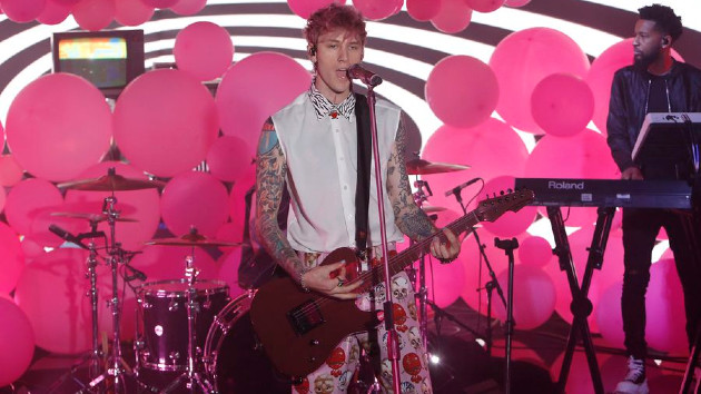 Empire State Building lighting up pink in honor of Machine Gun Kelly’s sold-out MSG show