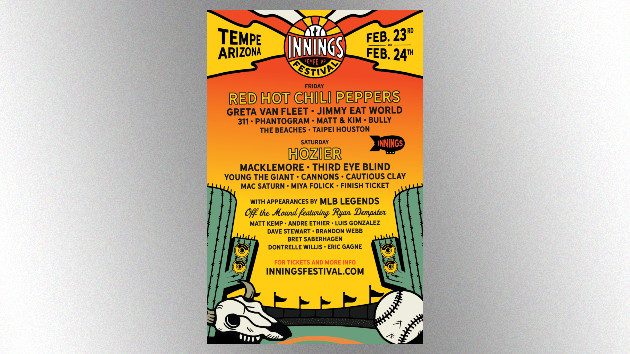 Red Hot Chili Peppers and Hozier headlining 2024 Innings Festival