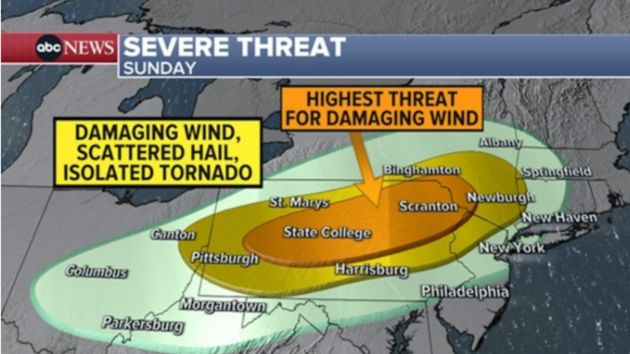 Severe thunderstorms could bring damaging winds from Great Lakes to ...