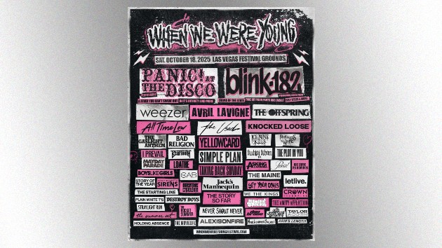 Blink-182, returning Panic! at the Disco headlining When We Were Young 2025 Blink-182, returning Panic! at the Disco headlining When We Were Young 2025