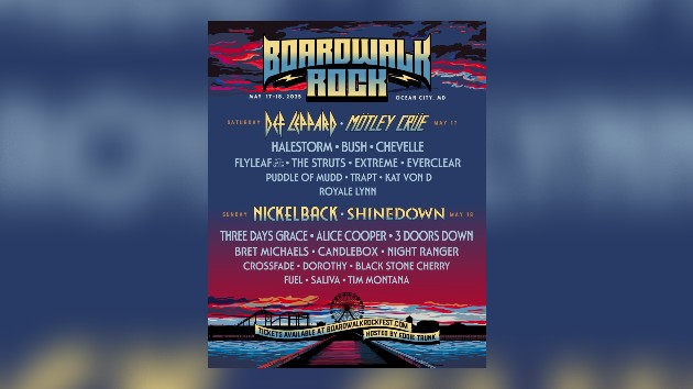 Nickelback, Mötley Crüe, Shinedown & Def Leppard headlining inaugural Boardwalk Rock festival