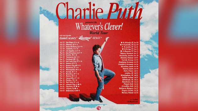 Charlie Puth announces Whatever’s Clever! World Tour