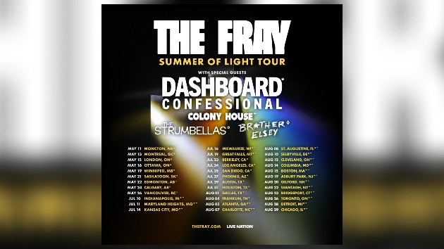Dashboard Confessional opening for The Fray on US tour