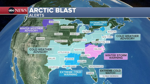 Thousands still without power as brutal temperatures head to the South