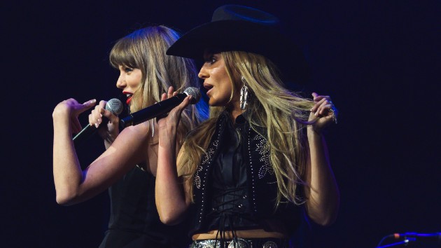 Taylor Swift + Lainey Wilson sing ‘Love Story’ at Travis Kelce’s Tight End University concert Taylor Swift + Lainey Wilson sing ‘Love Story’ at Travis Kelce’s Tight End University concert