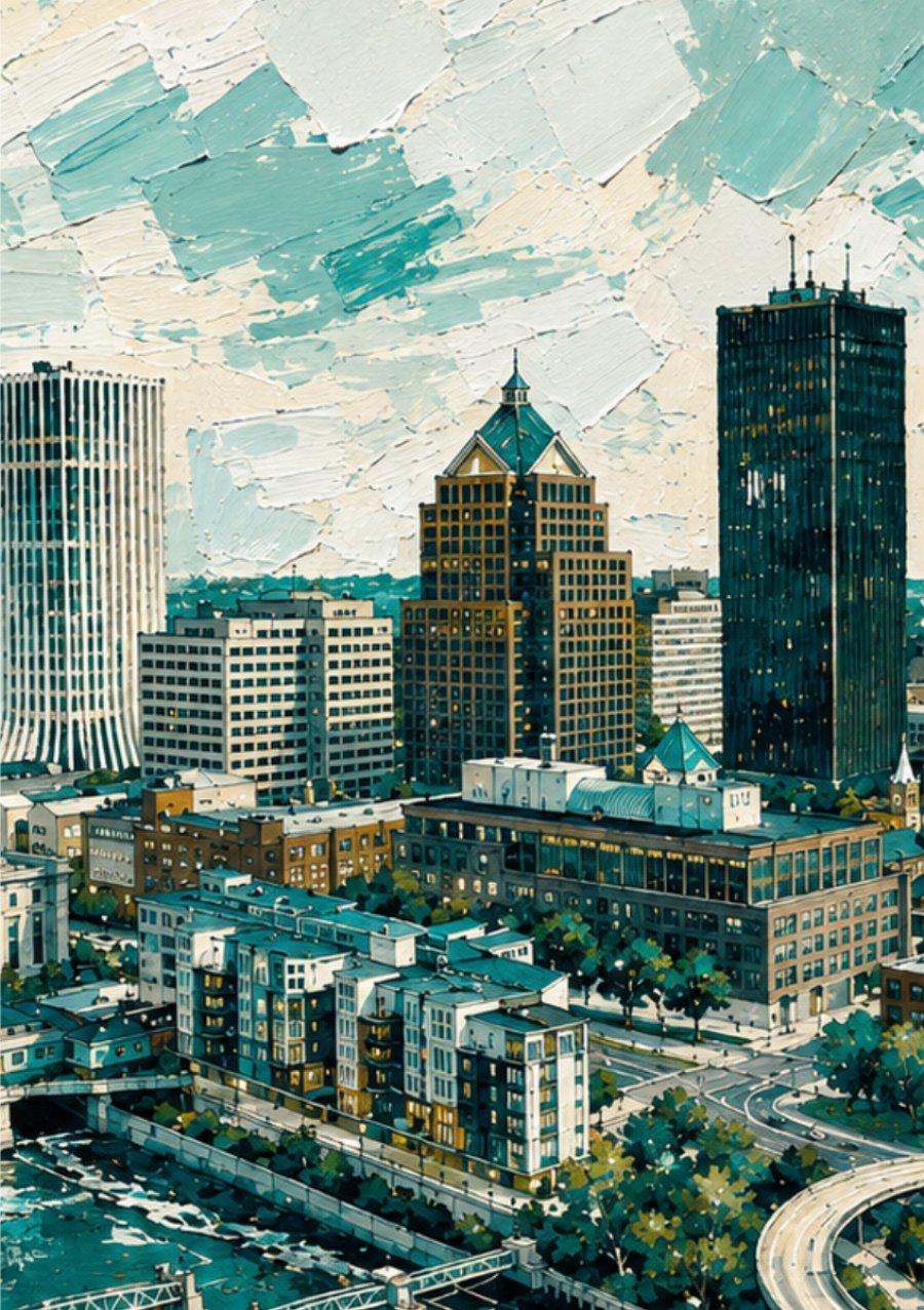 Downtown Rochester and the Genesee River