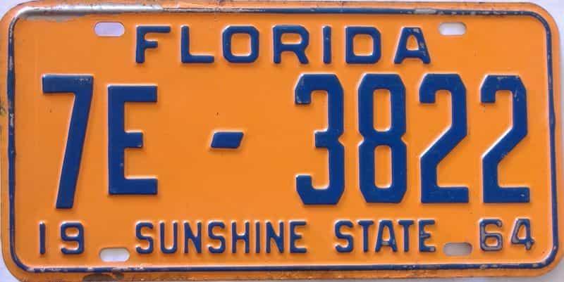 1964 Florida license plate for sale