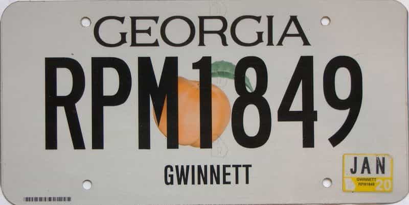 2020 Georgia license plate for sale