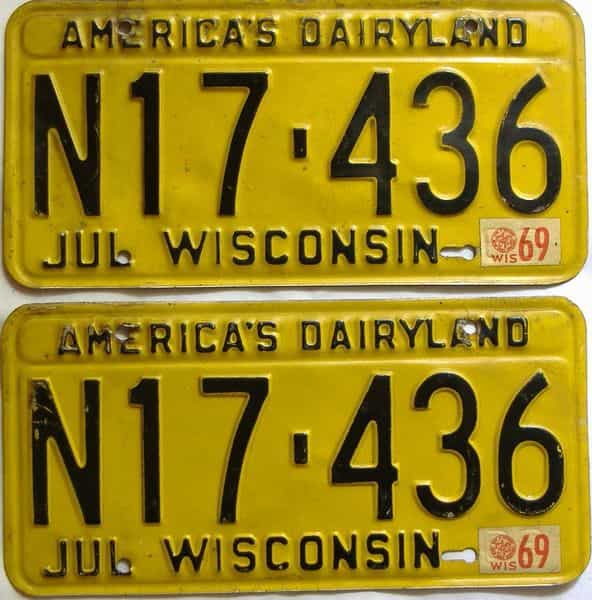 1969 Wisconsin (Pair) (12496) for sale The Tag Dr. Store