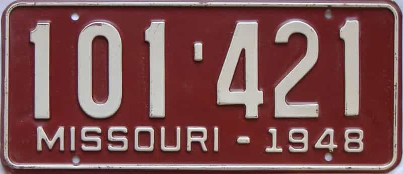 1948 Missouri (#13295) for sale - The Tag Dr. Store