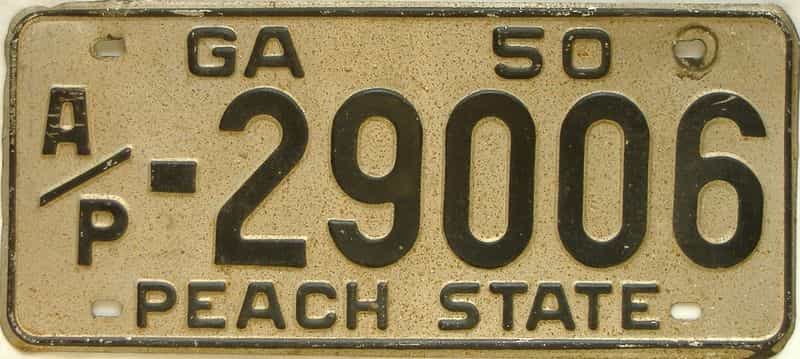 YOM 1950 Georgia  (Truck) license plate for sale