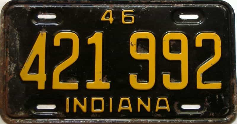 1946 Indiana license plate for sale