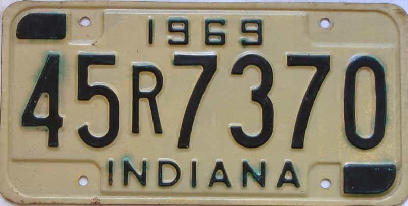 1969 Indiana license plate for sale