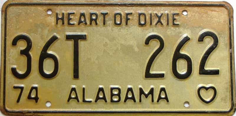 1974 Alabama  (Trailer) license plate for sale