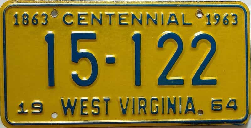 1964 West Virginia license plate for sale