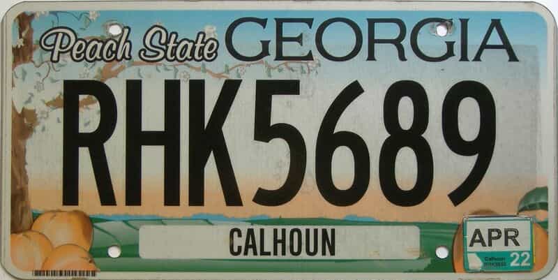 2022 Georgia Counties (Calhoun) license plate for sale