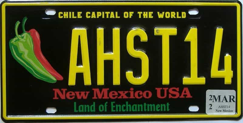 2022 New Mexico license plate for sale