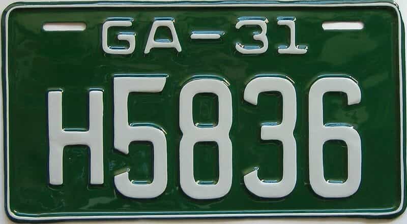 YOM RESTORED 1931 Georgia  (Single) license plate for sale