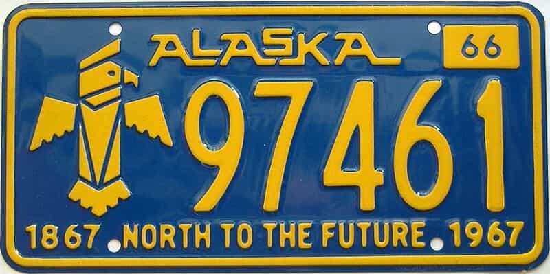 1966 Alaska  (Single) license plate for sale