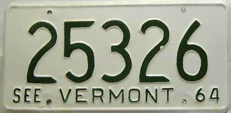 1964 Vermont  (Amatuer Repaint) license plate for sale