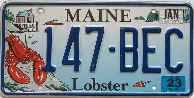 2023 Maine  (Single) license plate for sale