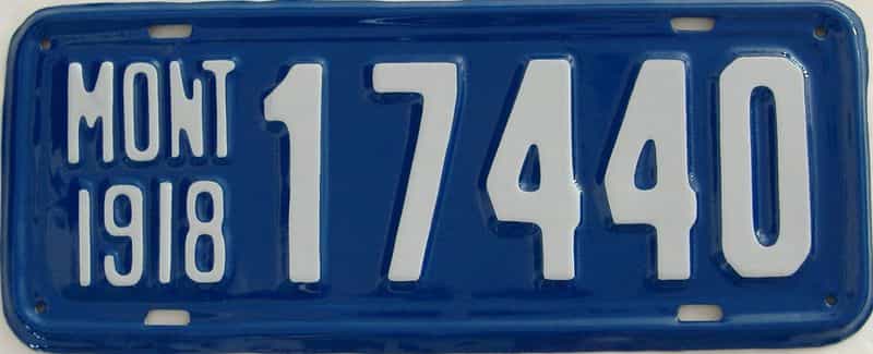 RESTORED 1918 Montana  (Single) license plate for sale