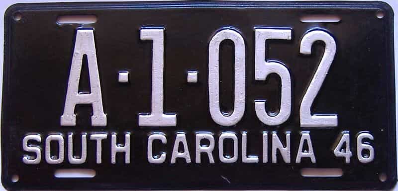 1946 South Carolina  (Very Nice Repaint) license plate for sale