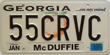2003 Georgia  (Vanity) license plate for sale
