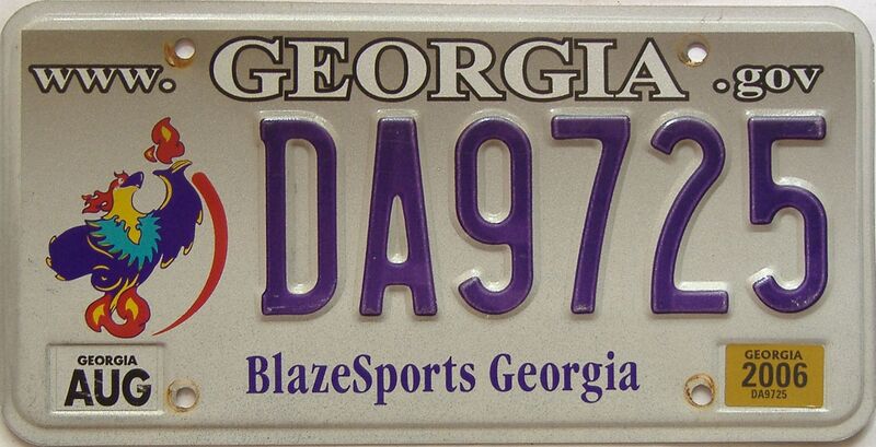 2006 Georgia license plate for sale
