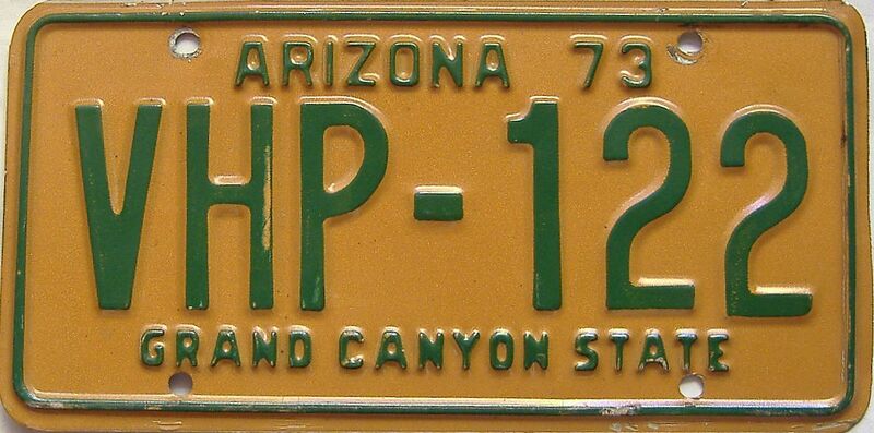 1973 Arizona license plate for sale